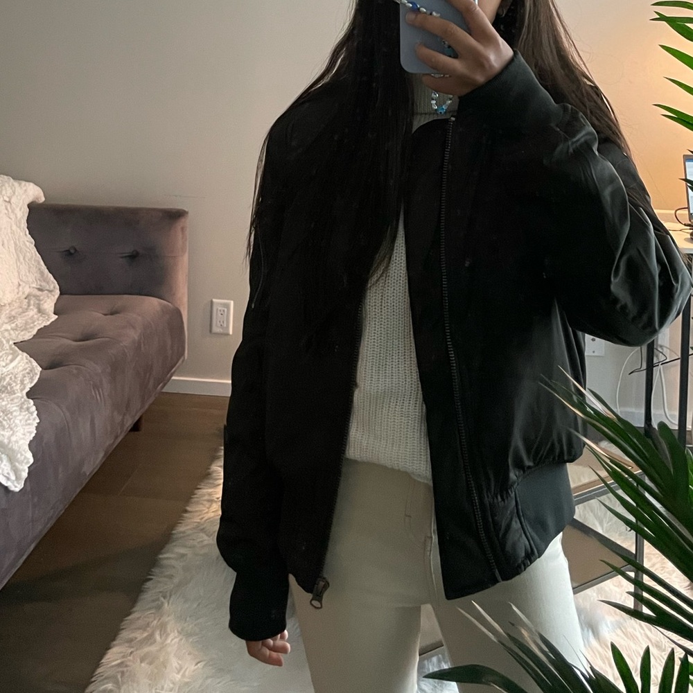 Dark green bomber jacket